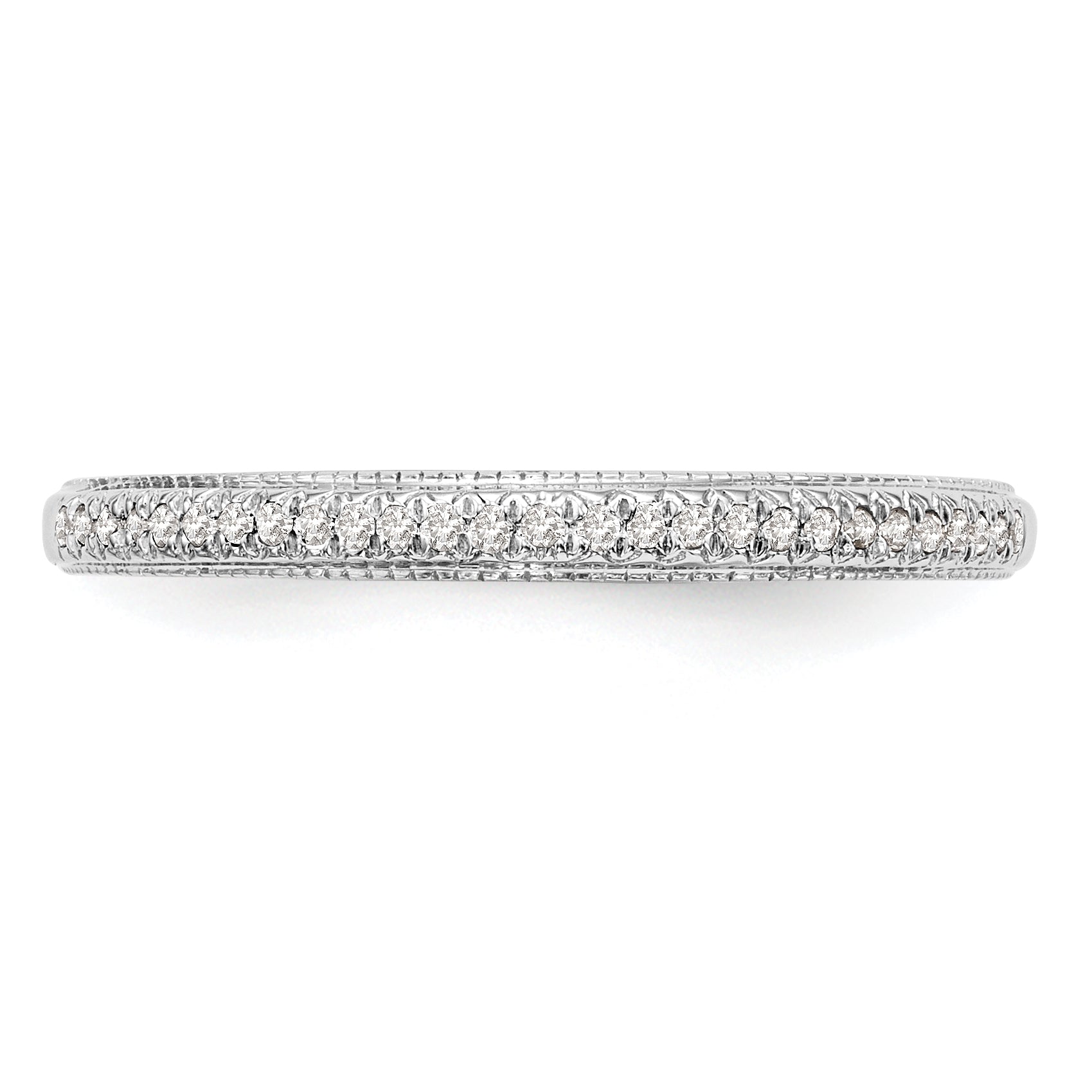 14K White Gold 1/15 carat Diamond Complete Wedding Band