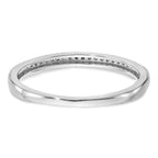 14K White Gold 1/15 carat Diamond Complete Wedding Band