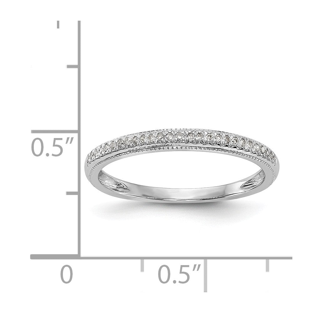 14K White Gold Diamond Wedding Band