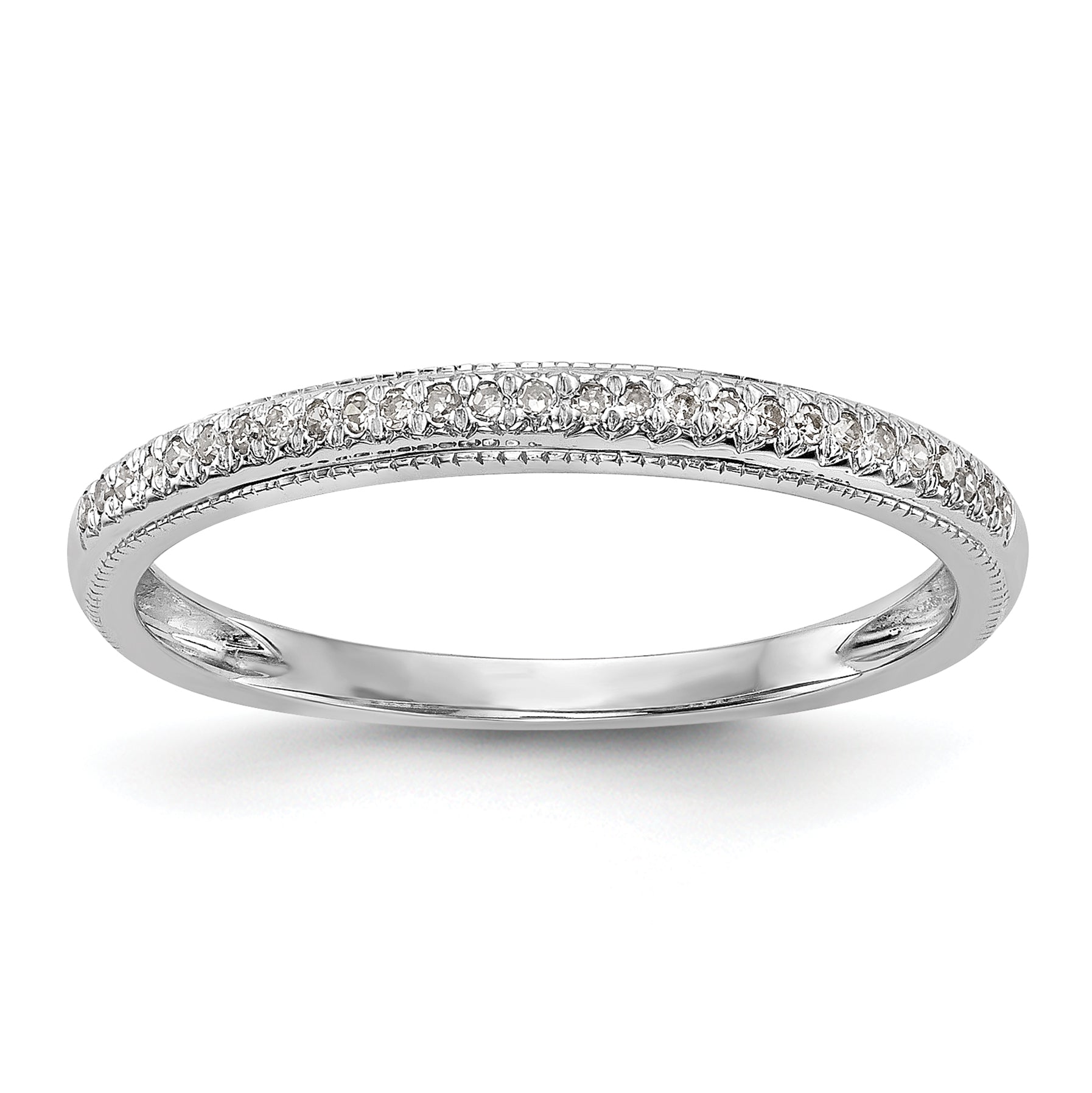 14K White Gold 1/15 carat Diamond Complete Wedding Band Main image