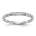 14K White Gold 1/15 carat Diamond Complete Wedding Band