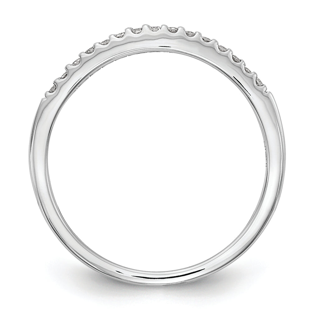 14k White Gold 1/8 carat Diamond Complete Wedding Band