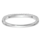 14k White Gold 1/8 carat Diamond Complete Wedding Band