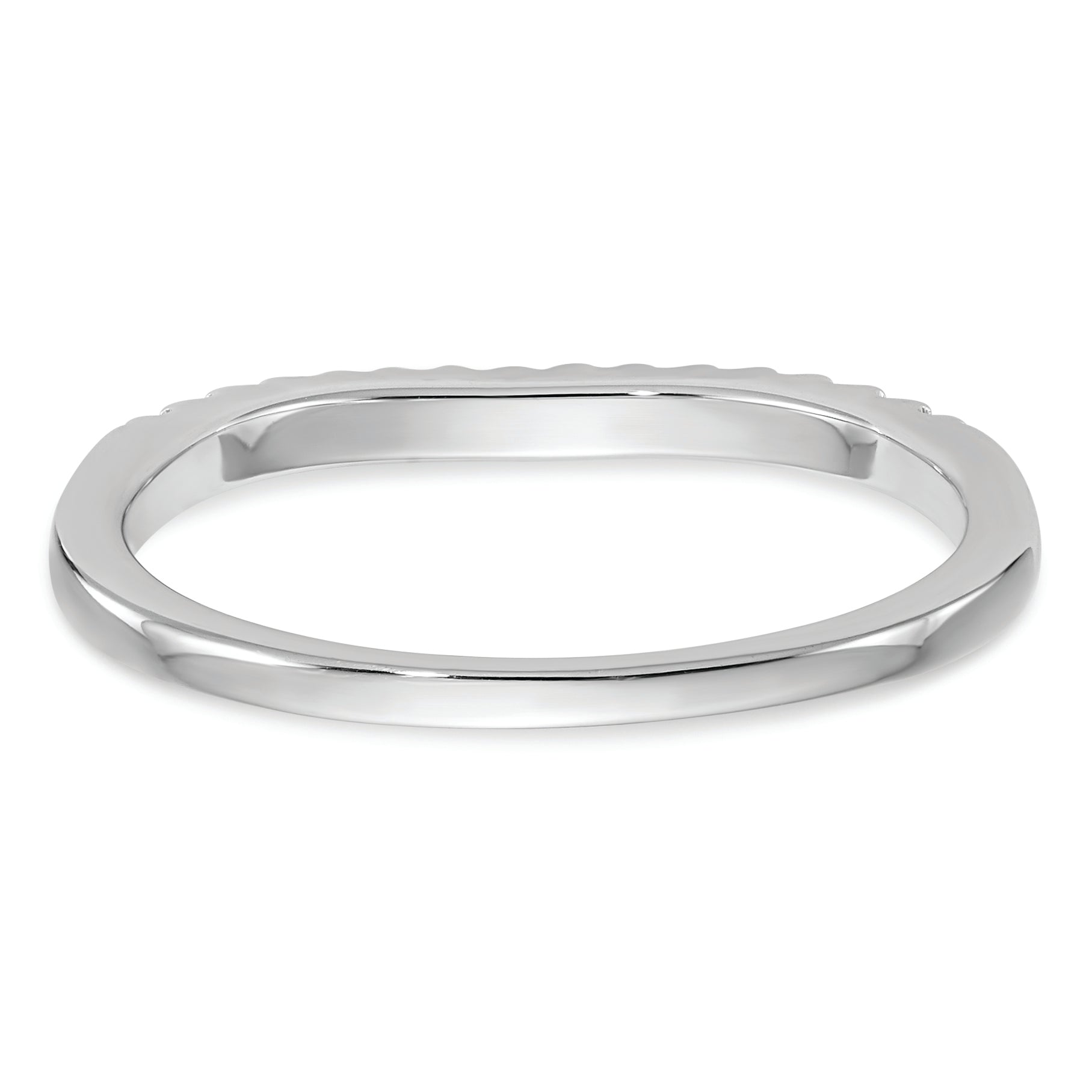 14k White Gold 1/8 carat Diamond Complete Wedding Band