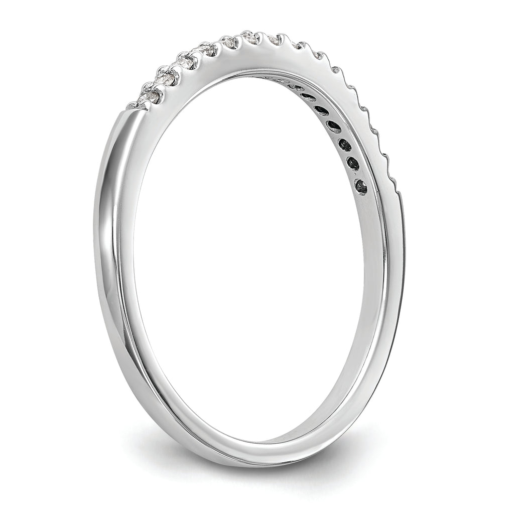 14k White Gold 1/8 carat Diamond Complete Wedding Band