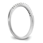 14k White Gold 1/8 carat Diamond Complete Wedding Band