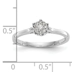14k White Gold Complete Diamond Cluster Engagement Ring