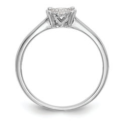 14K White Gold Halo Cluster 1/4 carat Diamond Complete Engagement Ring