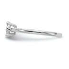 14K White Gold Halo Cluster 1/4 carat Diamond Complete Engagement Ring