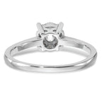 14K White Gold Halo Cluster 1/4 carat Diamond Complete Engagement Ring