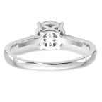 14K White Gold Halo Cluster 1/3 carat Diamond Complete Engagement Ring