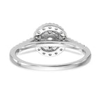 14K White Gold Complete Diamond Cluster Engagement Ring