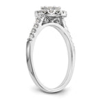 14K White Gold Complete Diamond Cluster Engagement Ring