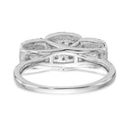 14K White Gold Complete Diamond Cluster Engagement Ring