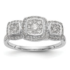 14K White Gold Complete Diamond Cluster Engagement Ring