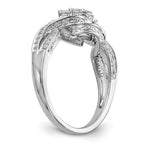 14K White Gold Complete Diamond Cluster Engagement Ring