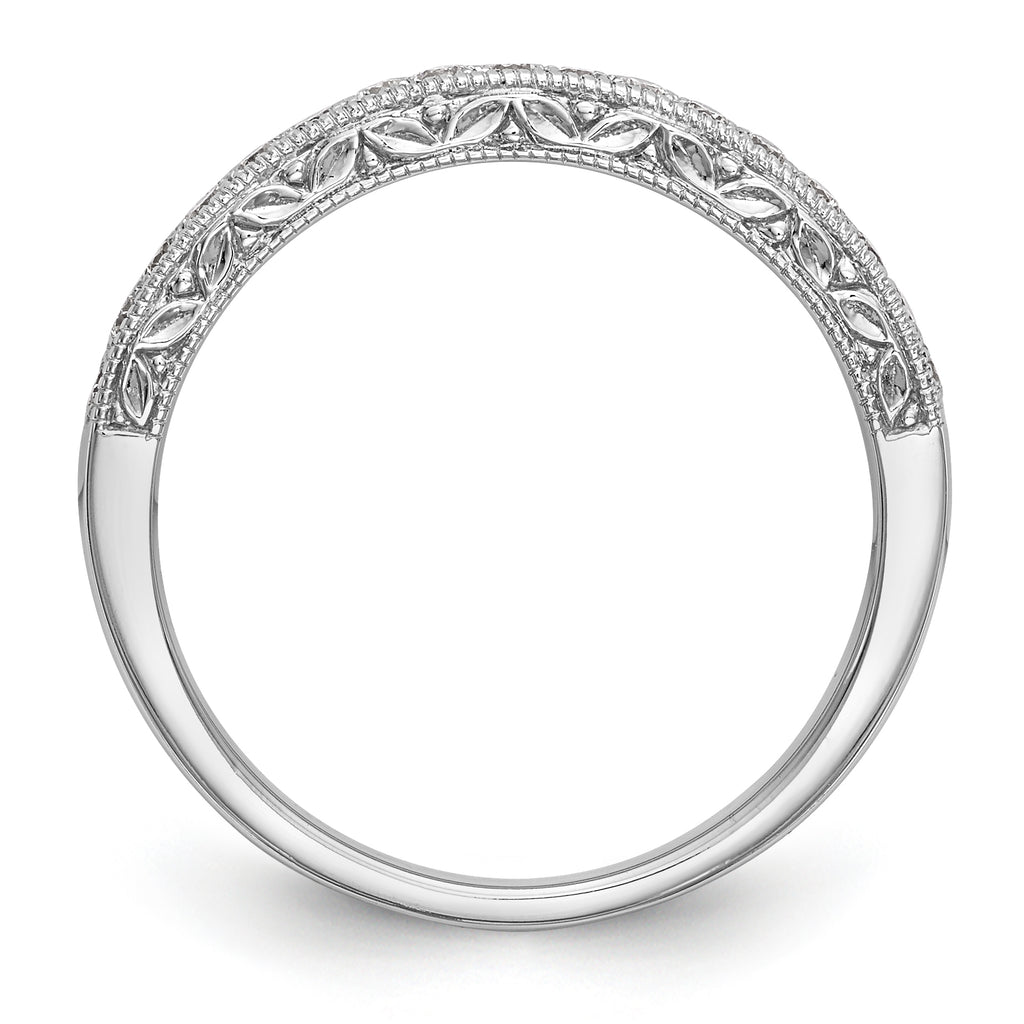 14K White Gold 1/5 carat Diamond Complete Wedding Band