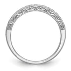 14K White Gold 1/5 carat Diamond Complete Wedding Band