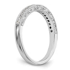 14K White Gold 1/5 carat Diamond Complete Wedding Band