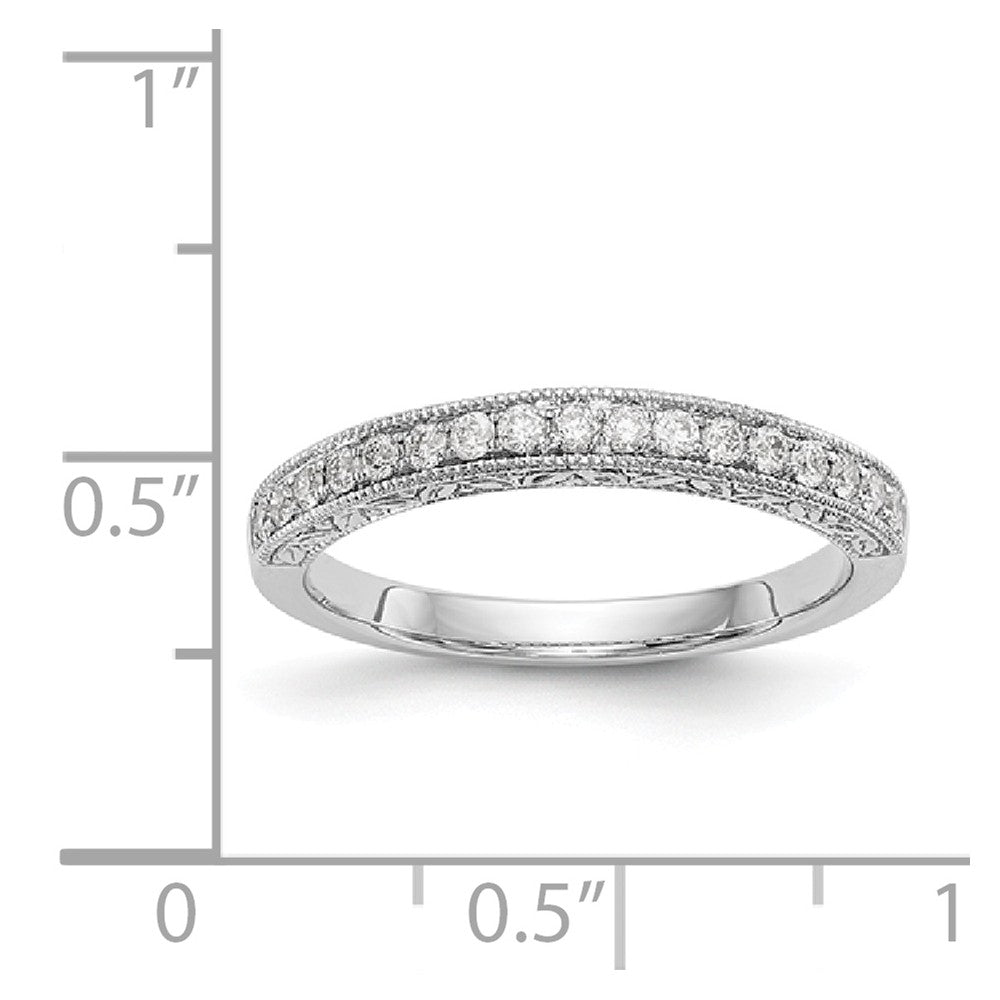 14K White Gold Diamond Wedding Band