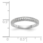 14K White Gold Diamond Wedding Band