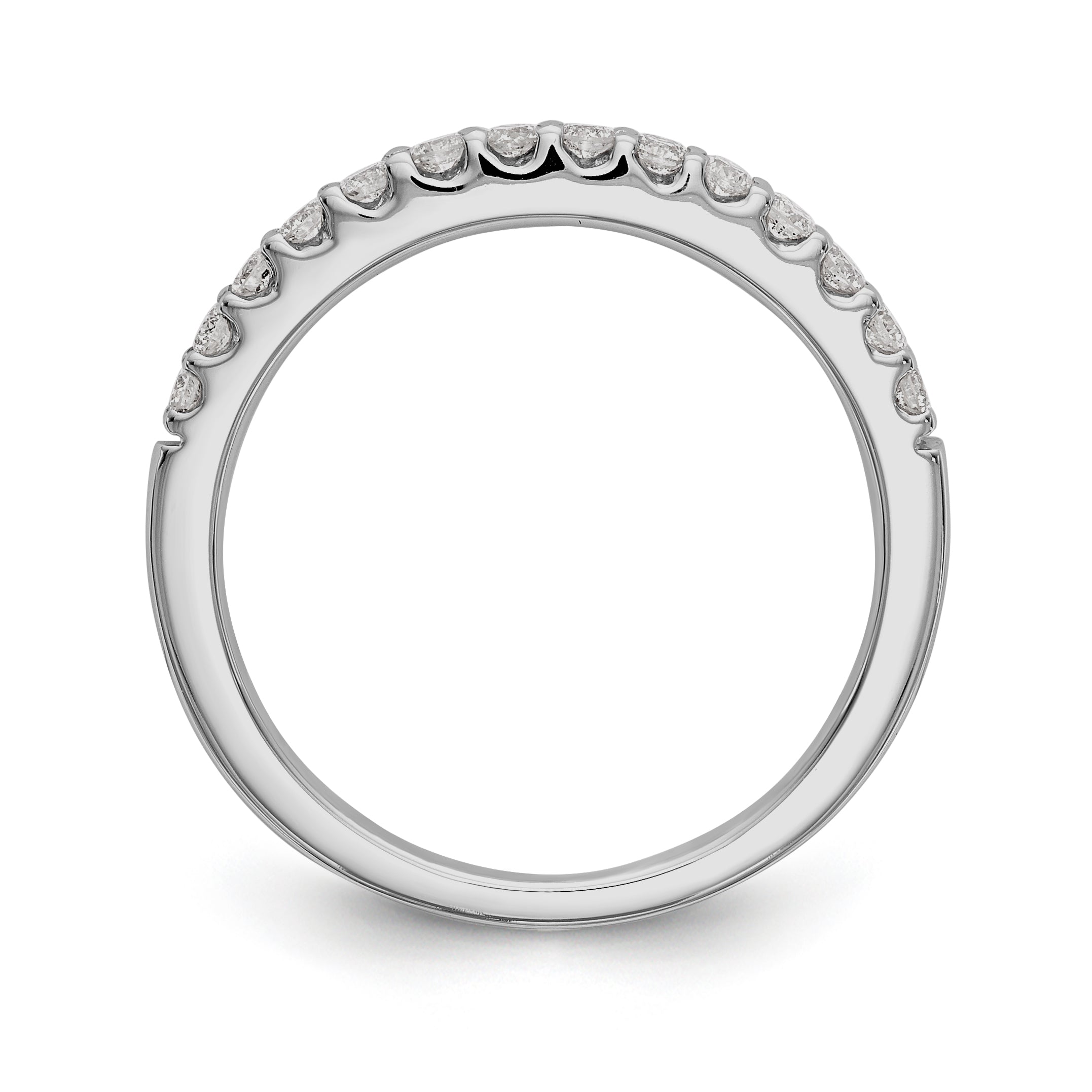 14K White Gold Diamond Wedding Band Secondary image