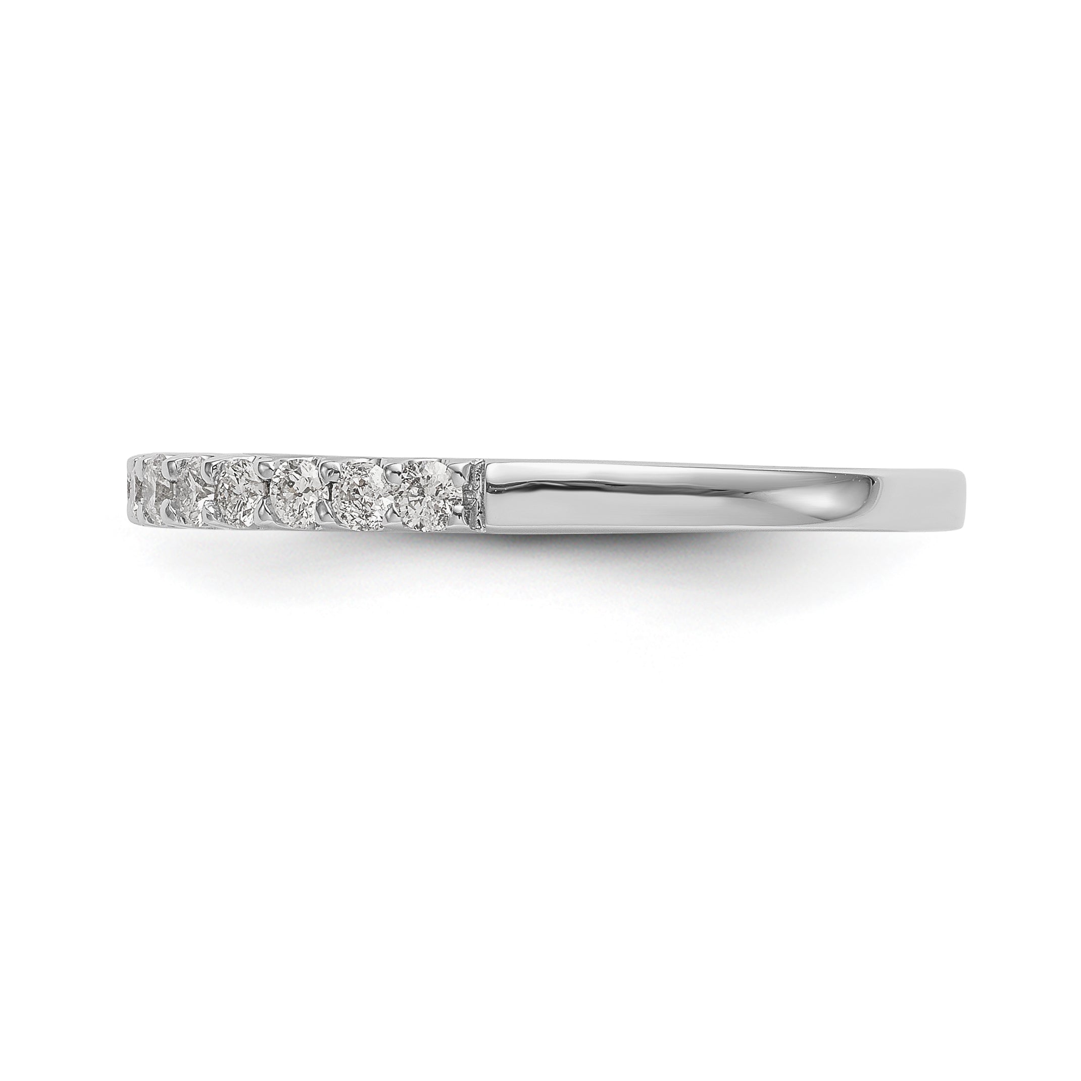 14K White Gold Diamond Wedding Band
