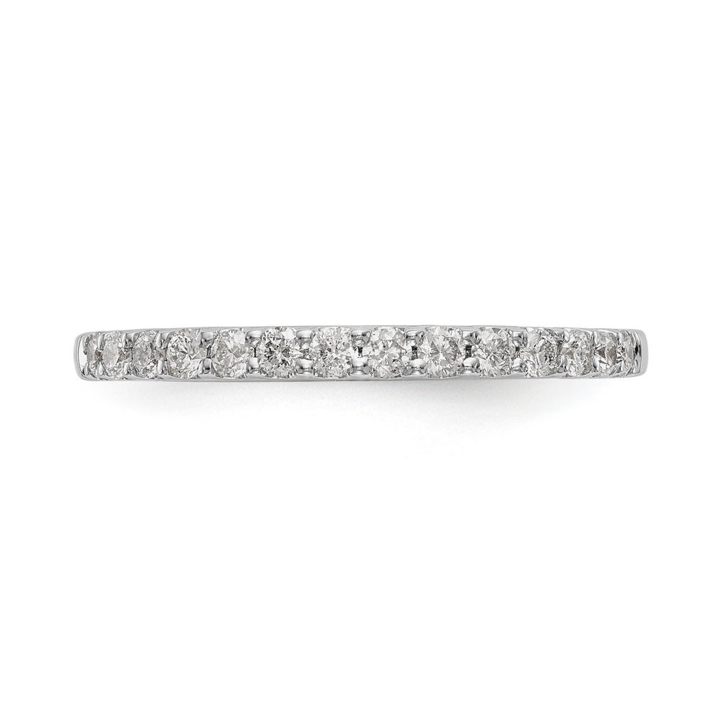 14K White Gold Diamond Wedding Band