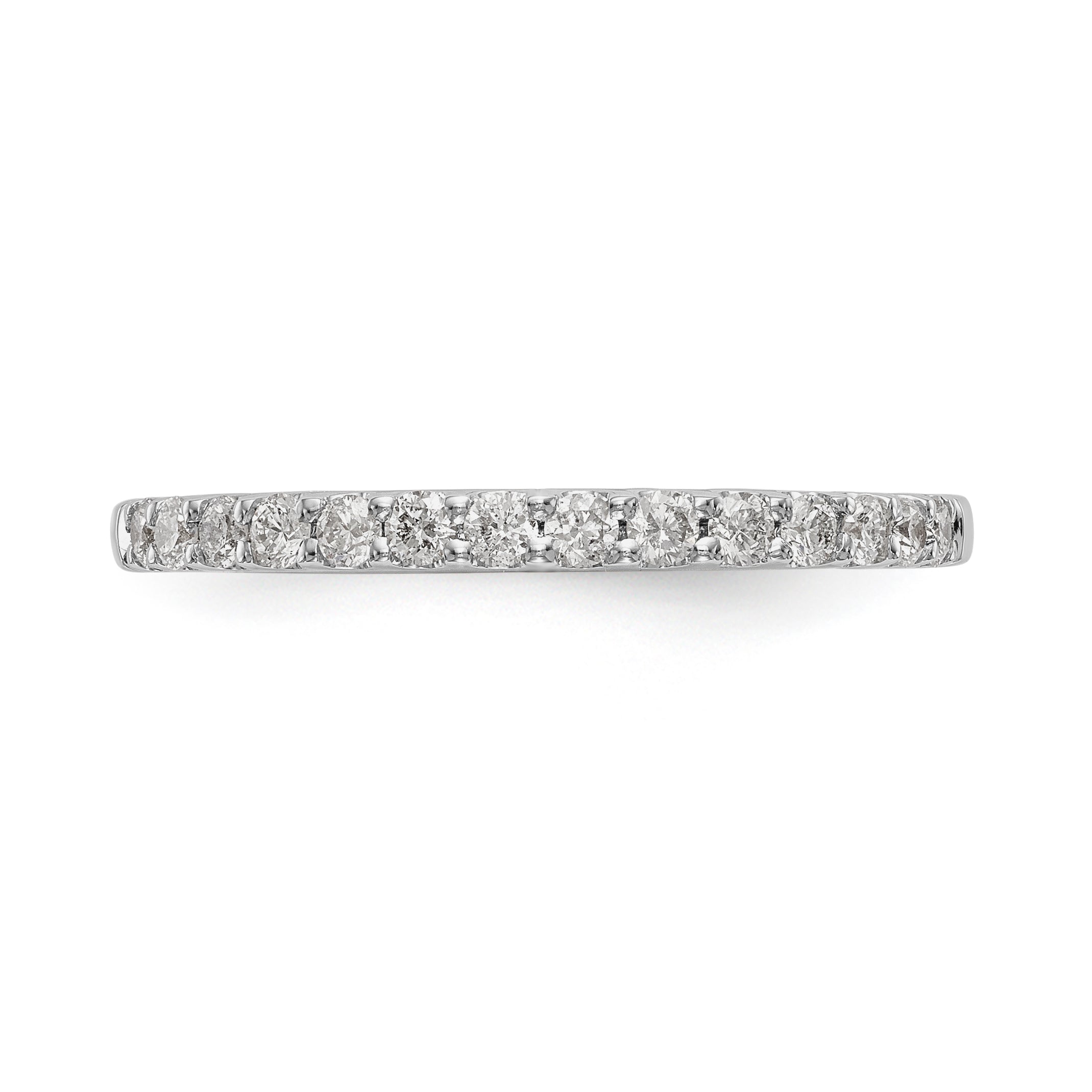 14K White Gold Diamond Wedding Band