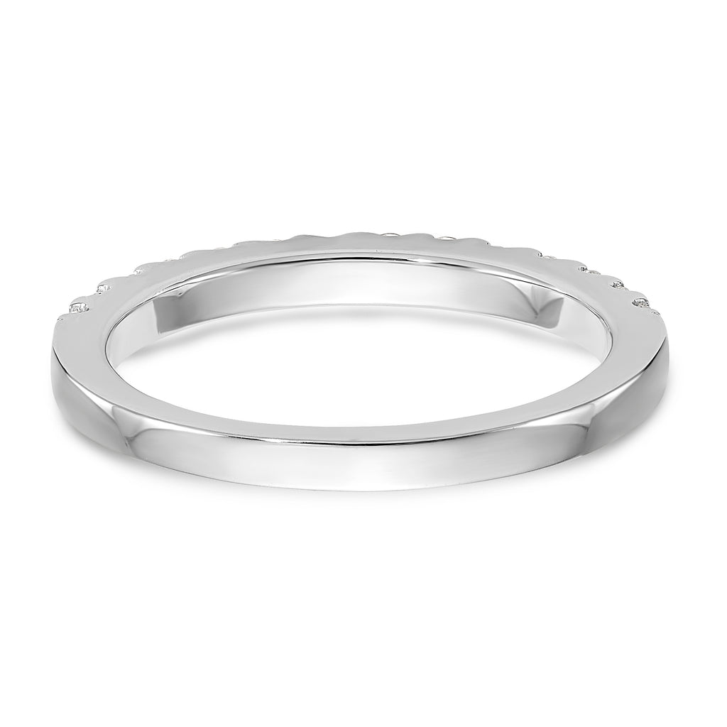 14K White Gold Diamond Wedding Band