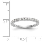 14K White Gold Diamond Wedding Band