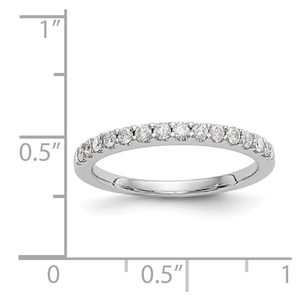 14K White Gold Diamond Wedding Band