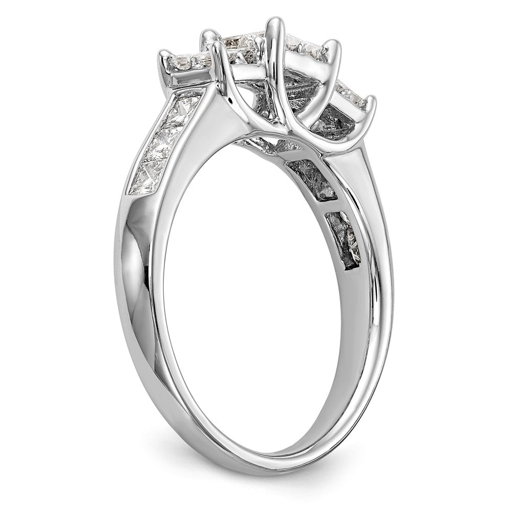 14K White Gold Complete Diamond Cluster Engagement Ring