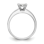 14K White Gold Square Cluster 3/4 carat Princess Diamond Complete Engagement Ring
