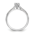 14K White Gold Complete Diamond Cluster Engagement Ring