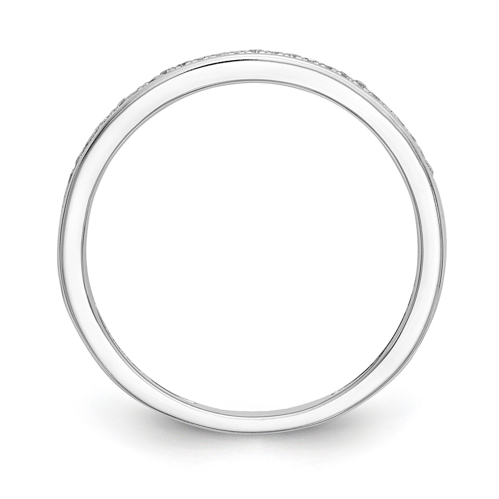 14K White Gold 1/6 carat Diamond Set of 2 Complete Wedding Bands Secondary image