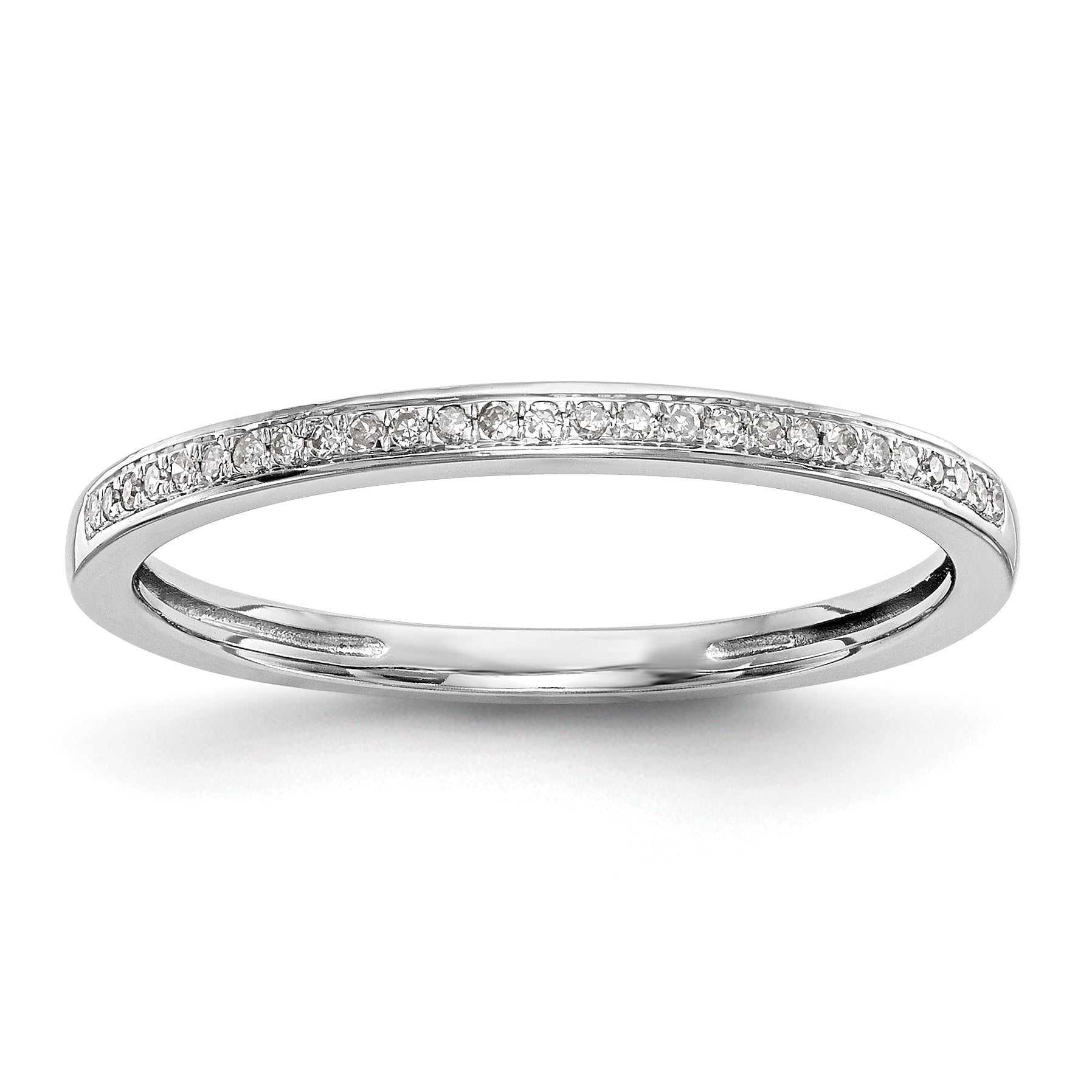 14K White Gold 1/6 carat Diamond Set of 2 Complete Wedding Bands Main image