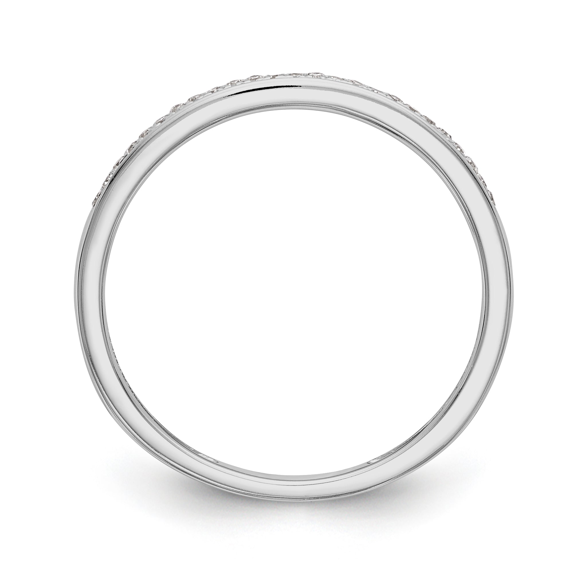 14K White Gold 1/6 carat Diamond Set of 2 Complete Wedding Bands Secondary image