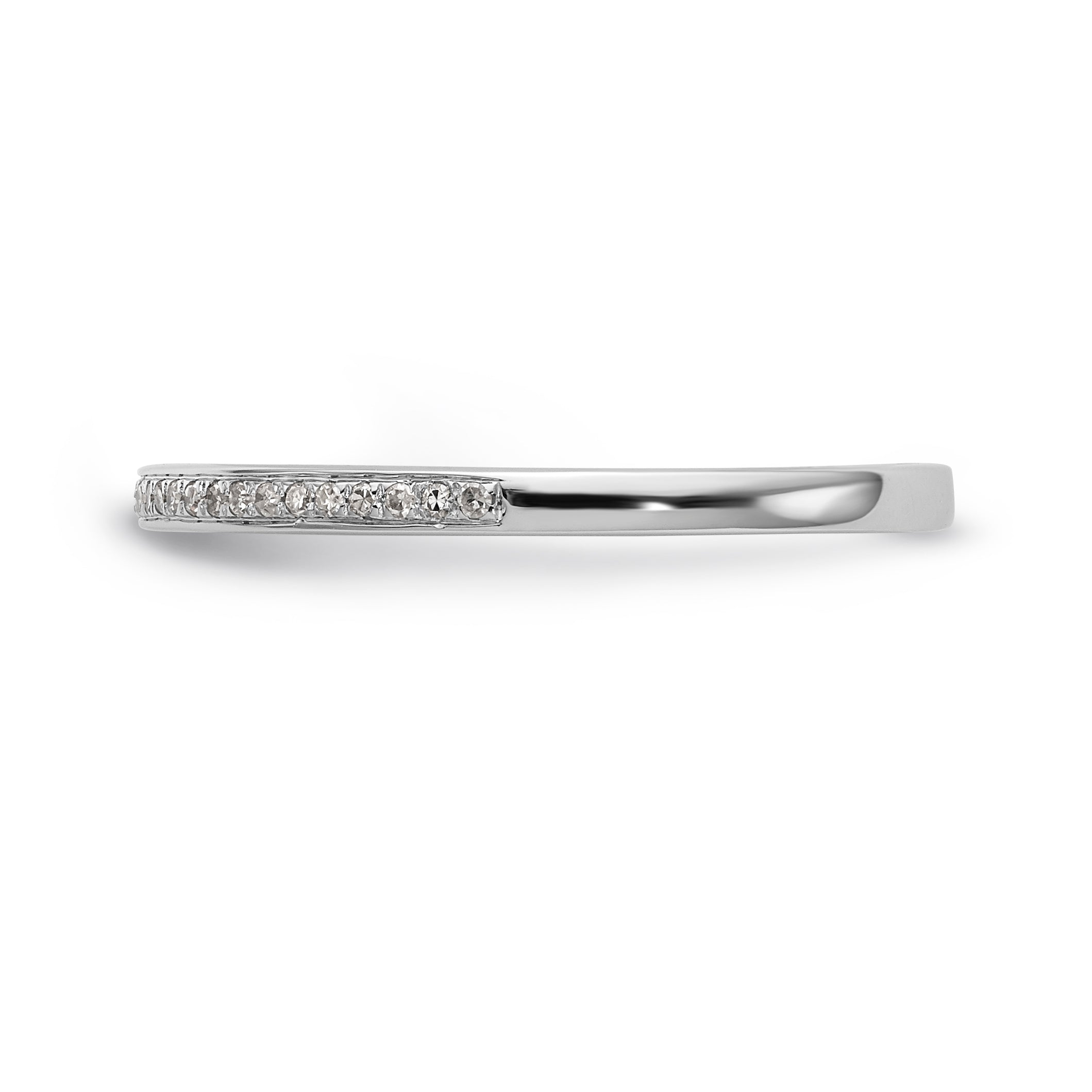 14K White Gold 1/6 carat Diamond Set of 2 Complete Wedding Bands