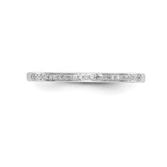 14K White Gold 1/6 carat Diamond Set of 2 Complete Wedding Bands