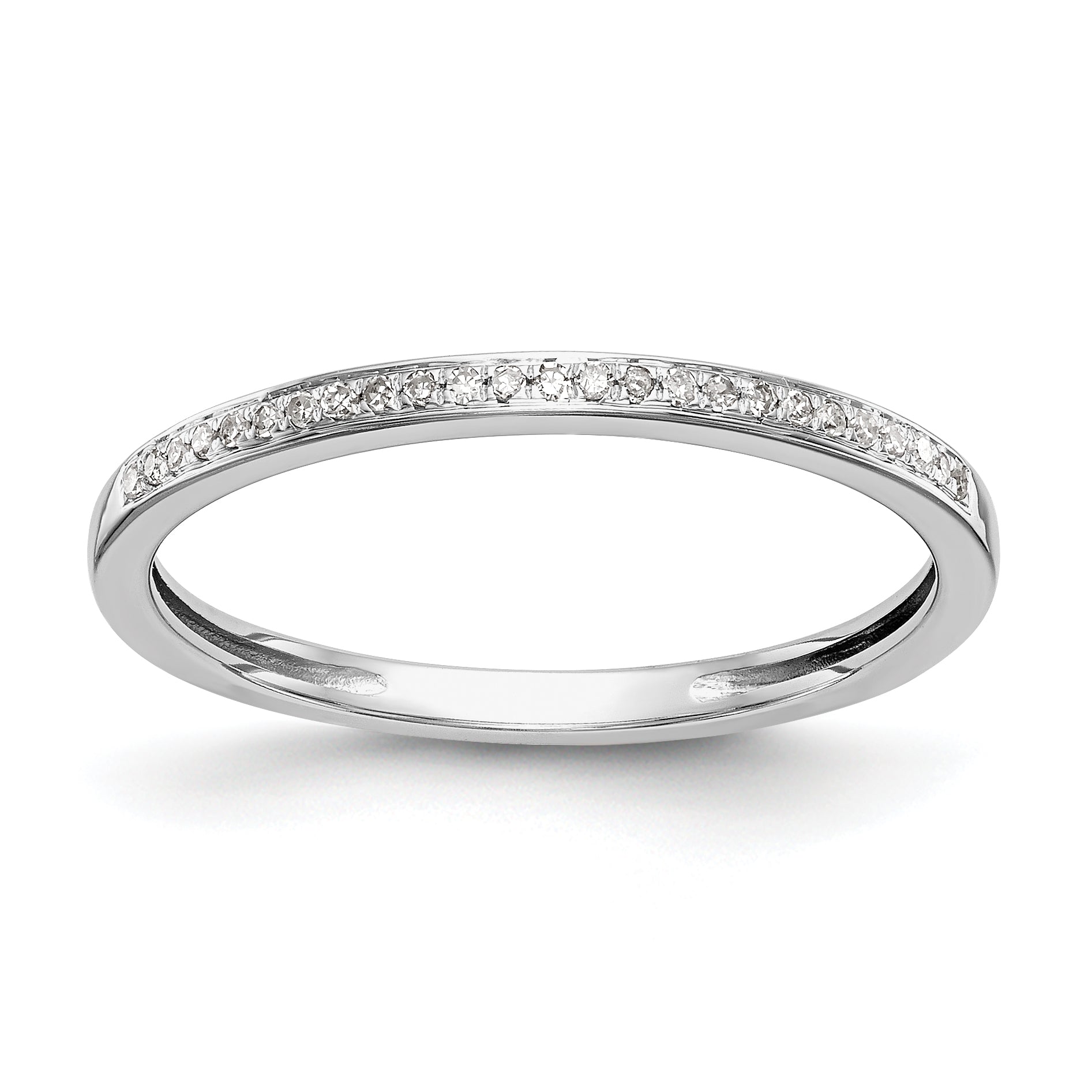 14K White Gold 1/6 carat Diamond Set of 2 Complete Wedding Bands Main image