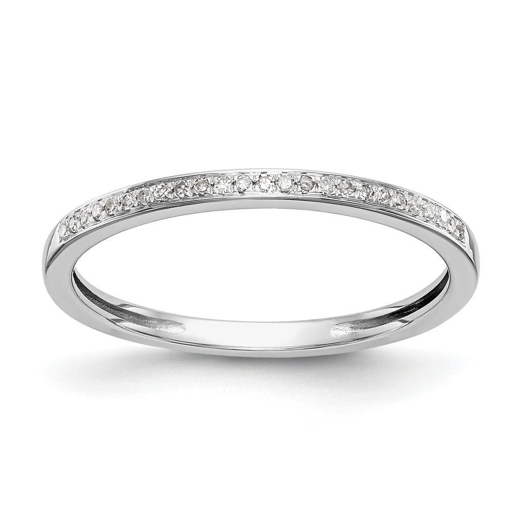 14K White Gold 1/6 carat Diamond Set of 2 Complete Wedding Bands