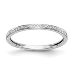 14K White Gold 1/6 carat Diamond Set of 2 Complete Wedding Bands