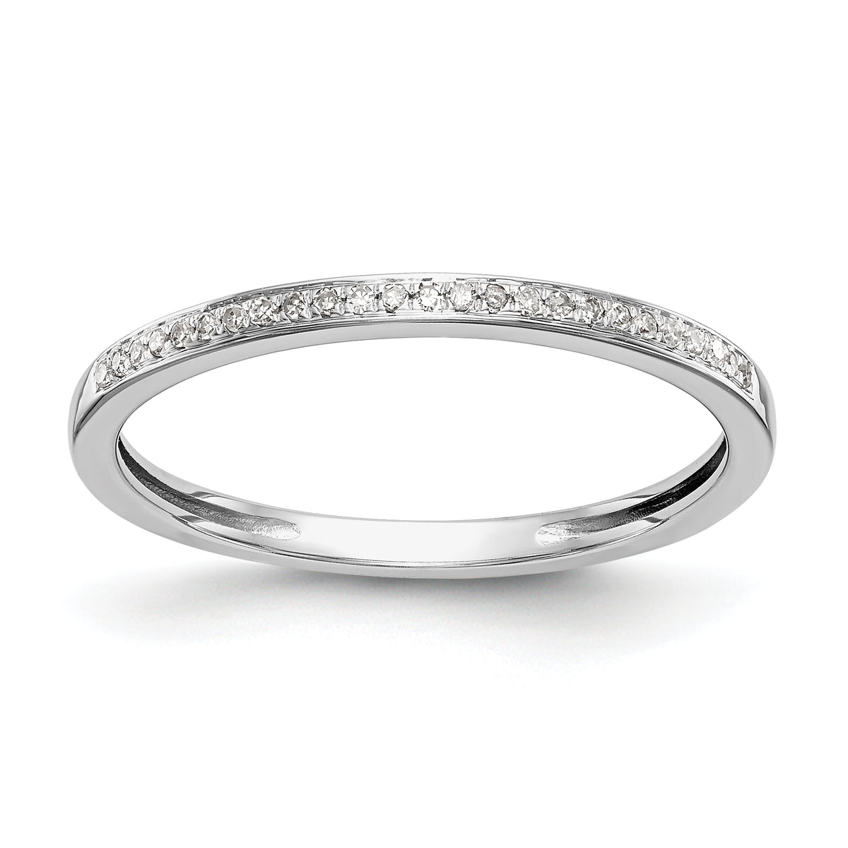 14K White Gold 1/6 carat Diamond Set of 2 Complete Wedding Bands