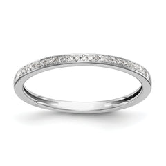 14K White Gold 1/6 carat Diamond Set of 2 Complete Wedding Bands