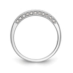 14K White Gold 1/6 carat Diamond Complete Wedding Band