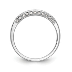 14K White Gold 1/6 carat Diamond Complete Wedding Band