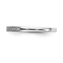 14K White Gold 1/6 carat Diamond Complete Wedding Band