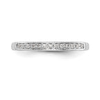 14K White Gold 1/6 carat Diamond Complete Wedding Band