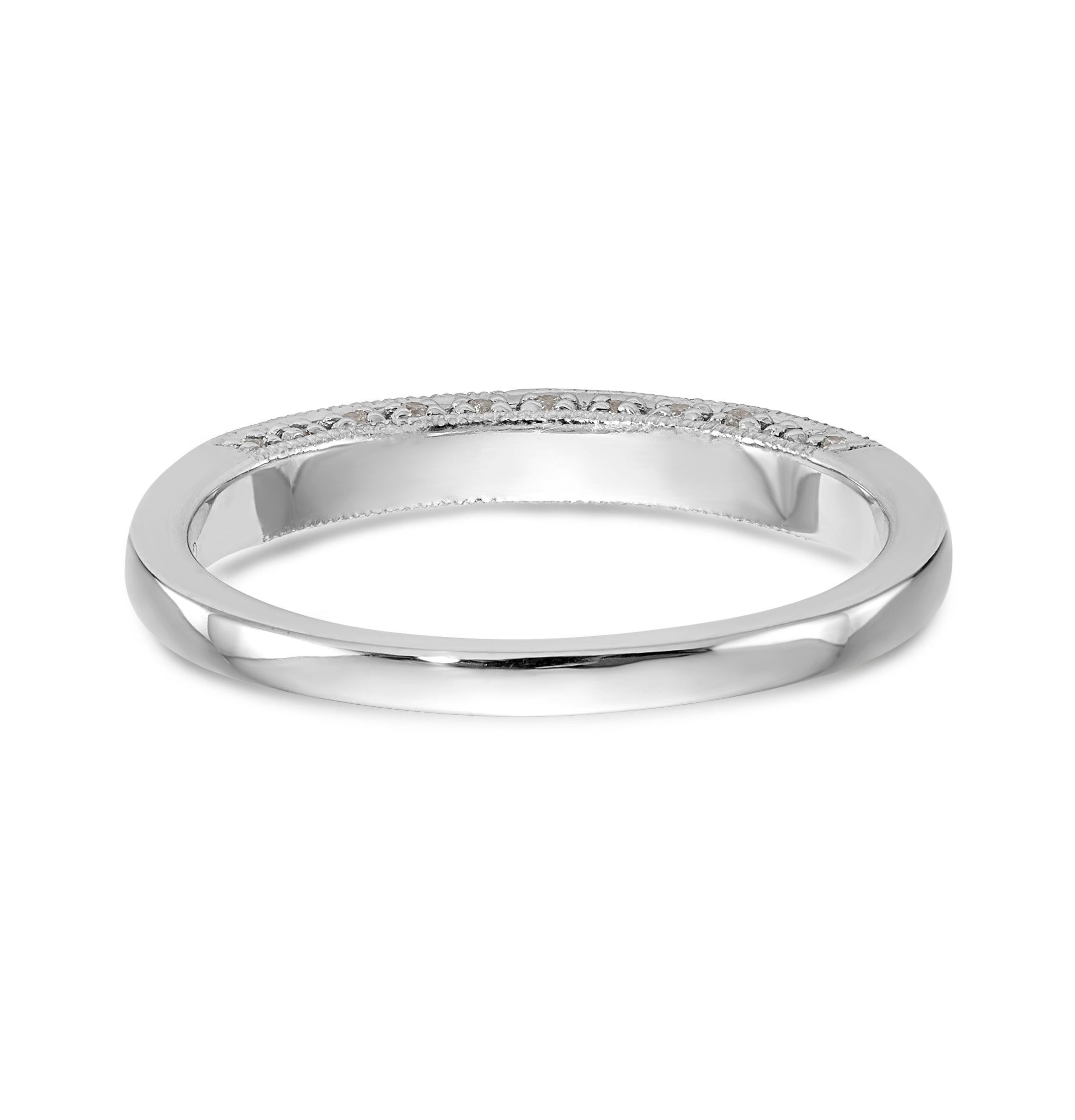 14K White Gold 1/6 carat Diamond Complete Wedding Band